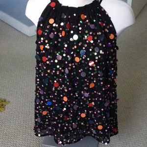 Anthropologie Sequinned top size M